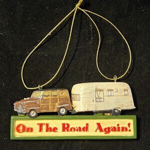 Kurt S. Adler On the road again camper Christmas ornament and Santa ornament
